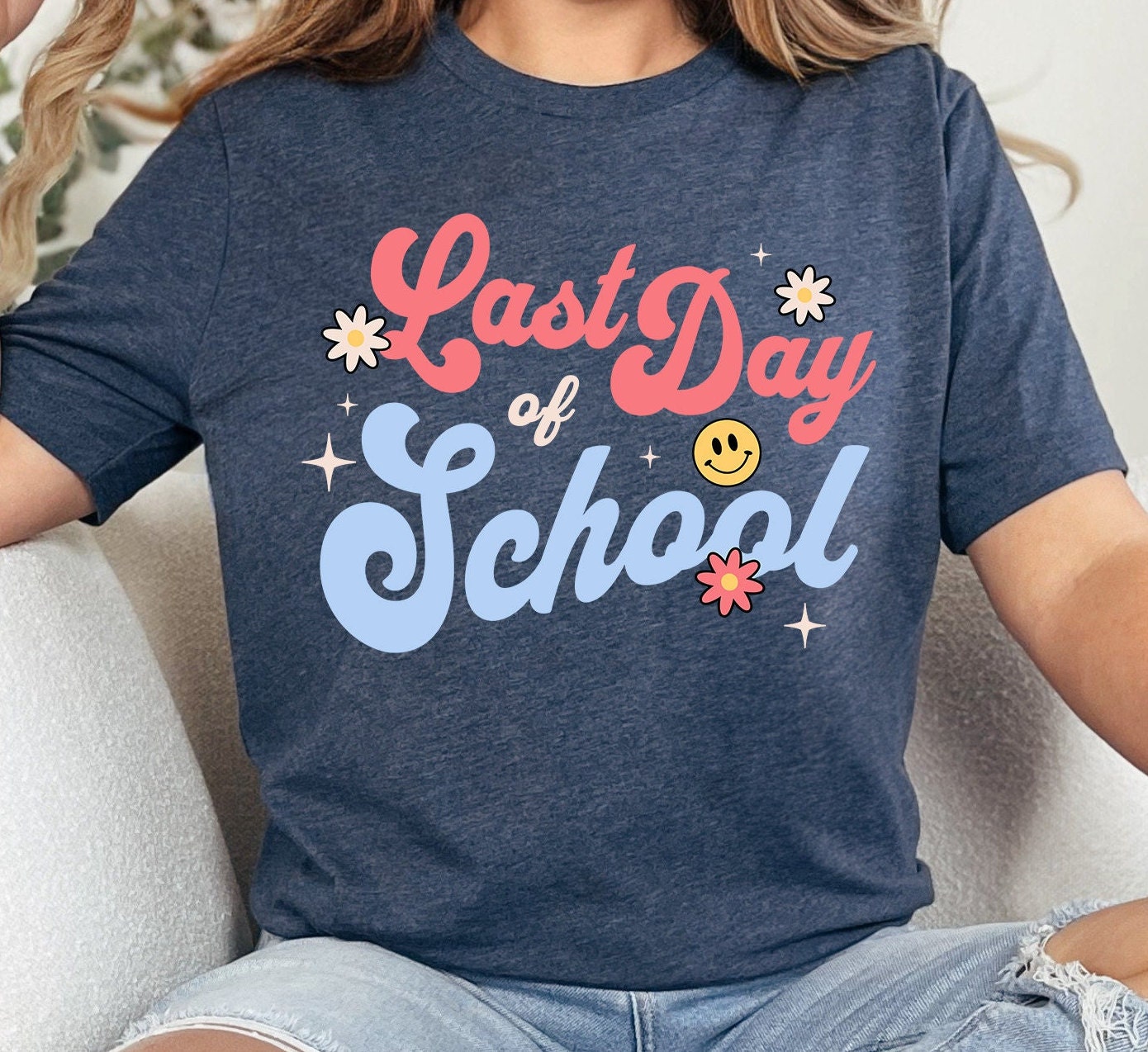 Last Day of School, Bella and Canvas Youth/Adult shirts, Retro Youth shirt, Teacher Gift, Graduation Shirt, End of School Shirt,